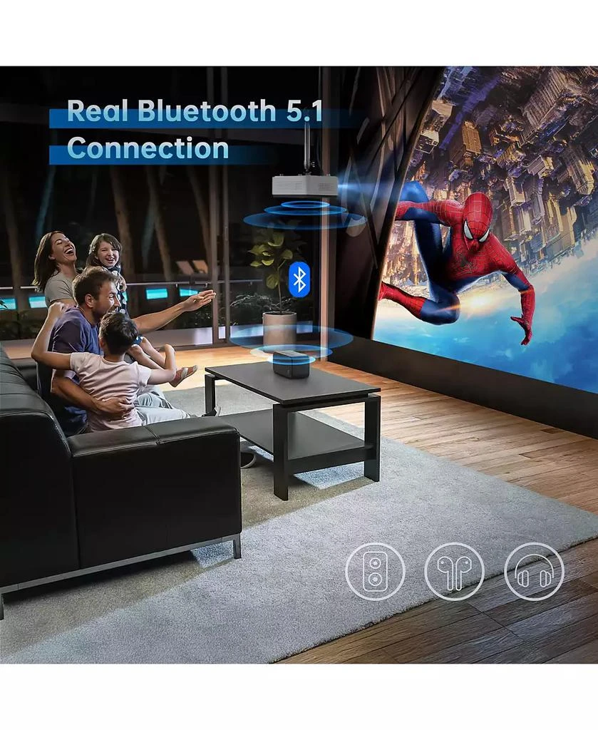 Vankyo Leisure 470W 720P Portable Projector with Wireless Connectivity: Adjustable Focus, HDMI Connection, 20000 Hour Bulb Life 10