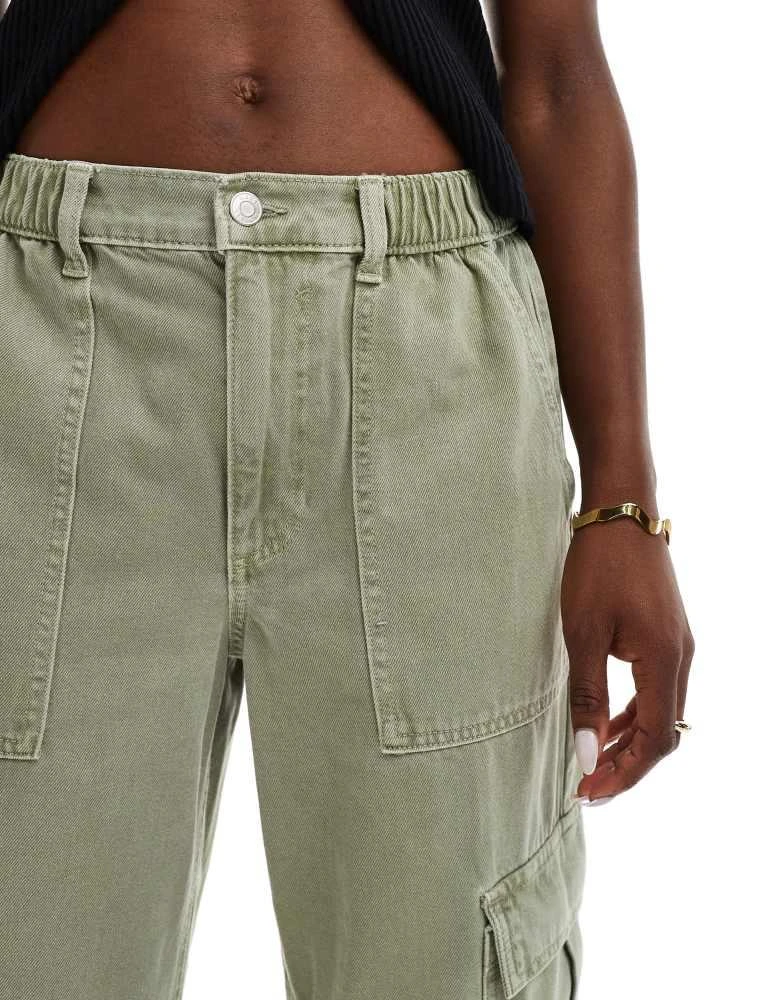 ASOS ASOS DESIGN cargo jean in washed khaki 5