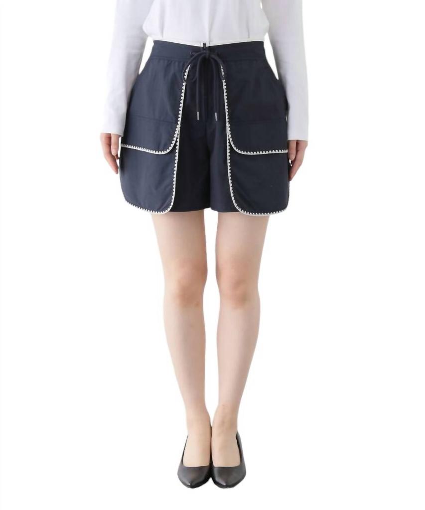 Sea Evelyn Windbreaker Shorts In Navy