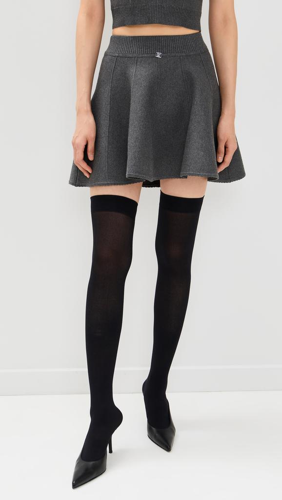Fleur du Mal Knit Flare Mini Skirt