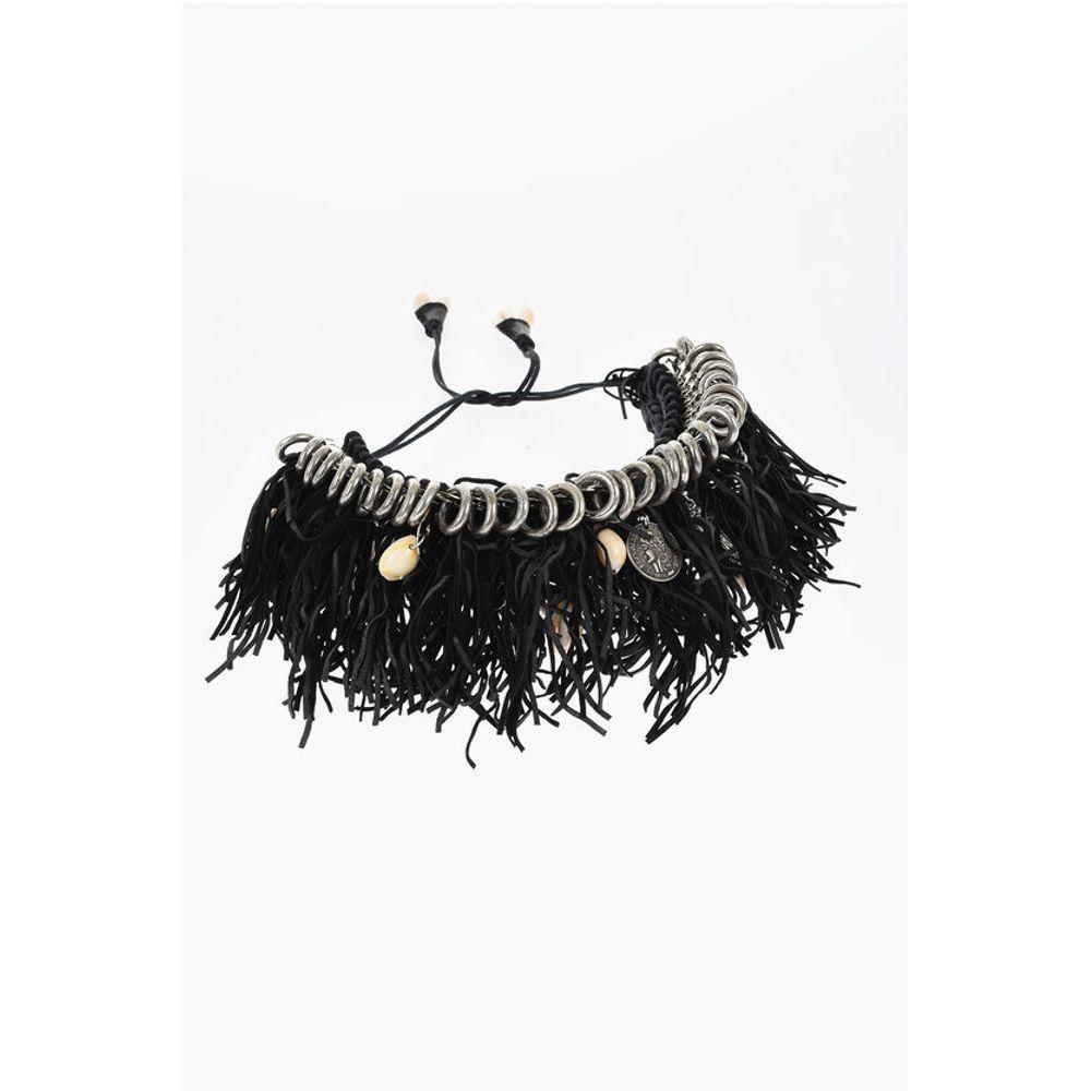 DSQUARED2 Dsquared² Metal AFRICAN HYENA Plastron Necklace with Fringes and Women's Charm