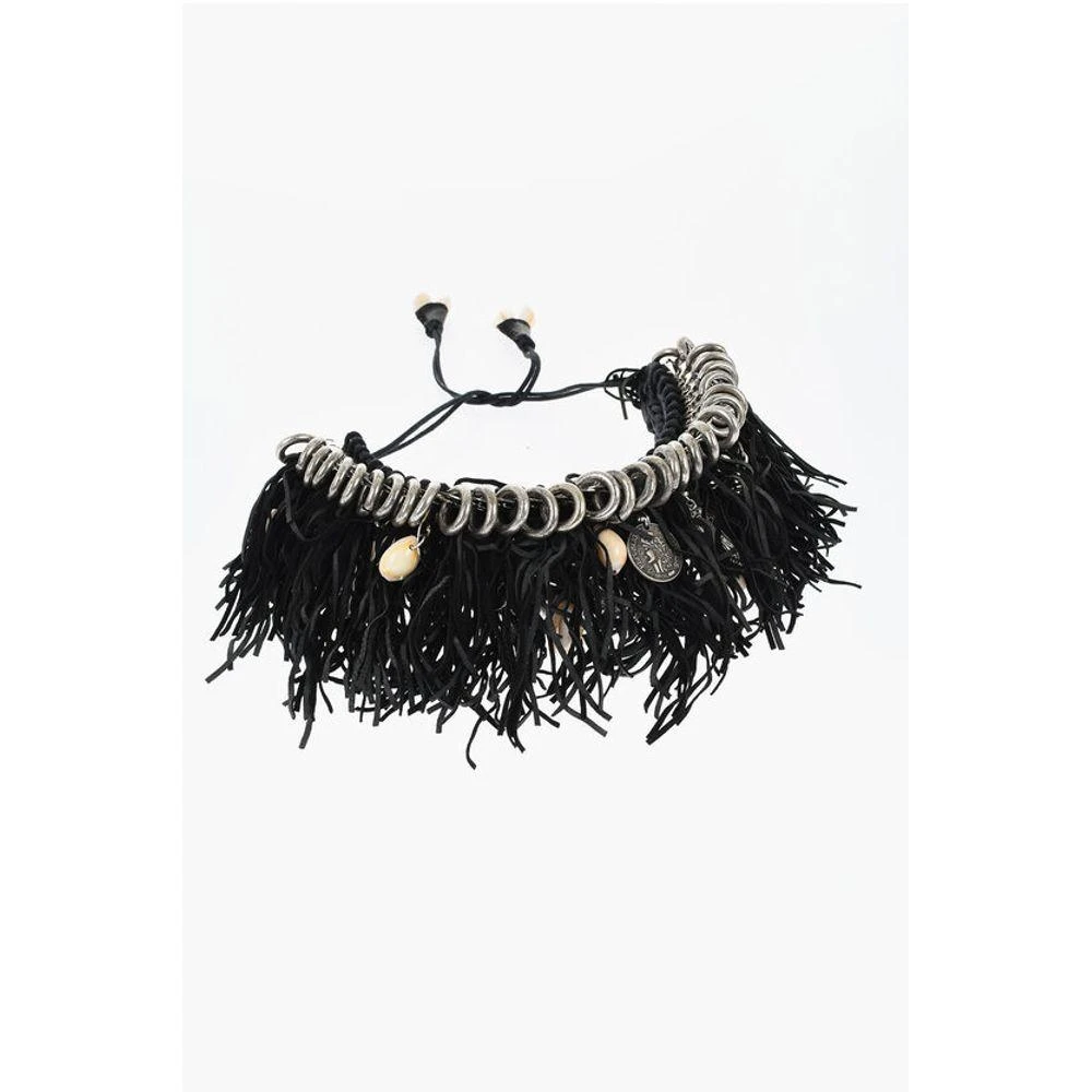 DSQUARED2 Dsquared² Metal AFRICAN HYENA Plastron Necklace with Fringes and Women's Charm 2