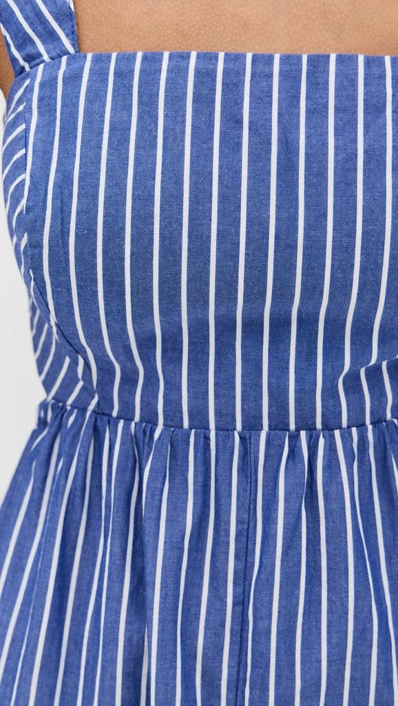 Stateside Poplin Stripe Open Back Midi Dress 5