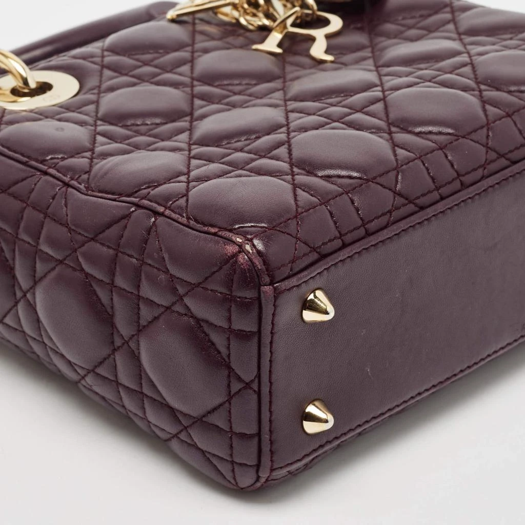 Dior Dior Purple Cannage Leather Small Lady Dior My ABCDior Bag 16