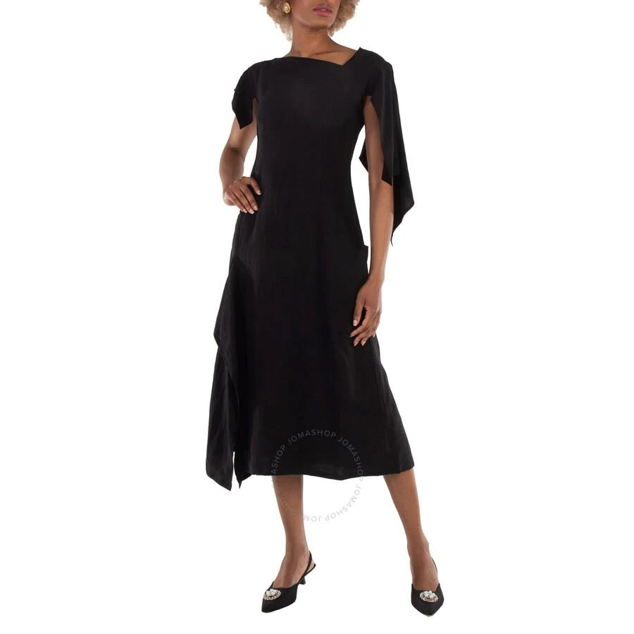 YOHJI YAMAMOTO Black Asymmetric Dress 1