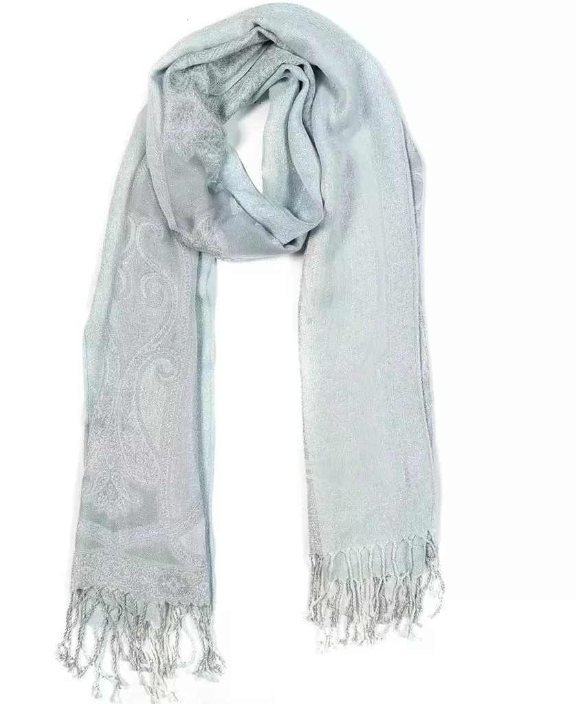 Vince Camuto Women's All-Over Paisley Lurex Scarf 7