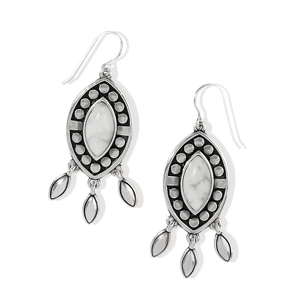 Brighton Women' Pebble Dot Dream Howlite French Wire Earrings In Silver-White