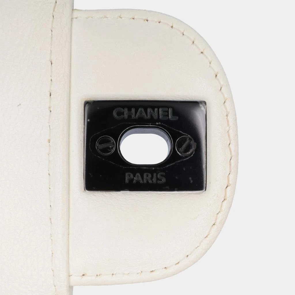 Chanel Chanel Ivory Leather Mini Square Classic Single Flap Bag 5