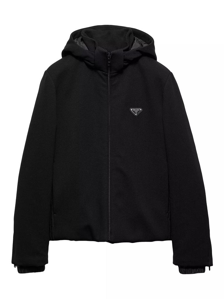 Prada Wool Blouson Jacket BLACK X-Small - Jackets - Free