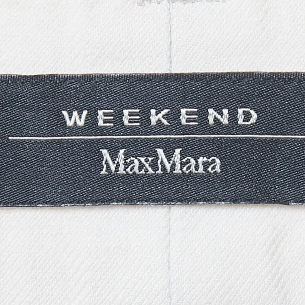 Weekend Max Mara Weekend Max Mara Cream Gabardine Wide-Leg Trousers S 4