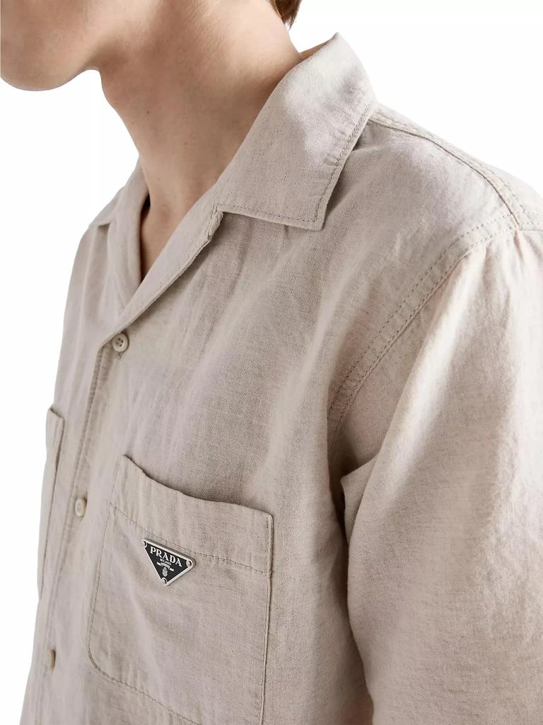 Prada Short-Sleeved Chambray Shirt 4