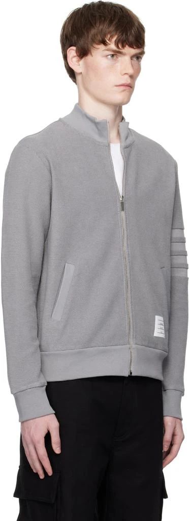 Thom Browne Gray Reverse Loopback 4-Bar Jacket 2