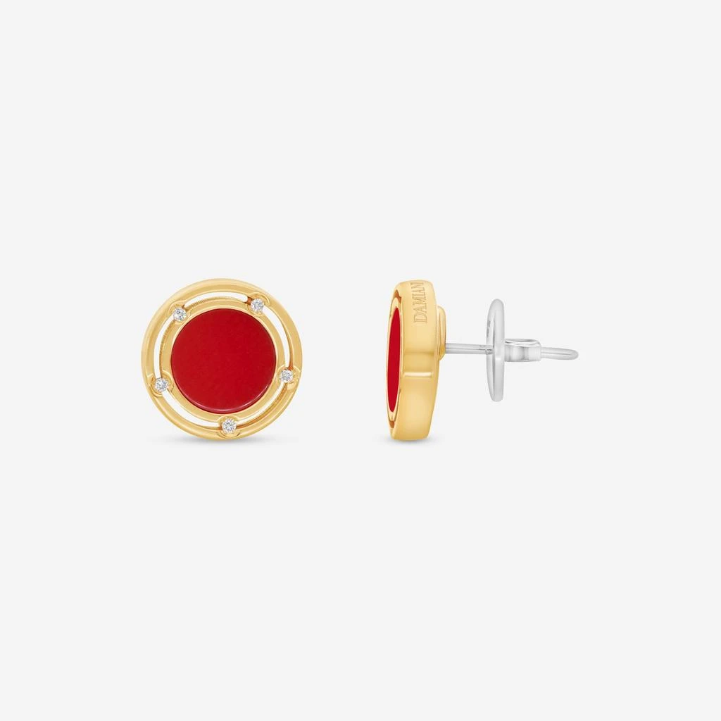 Damiani Damiani D. Side 18K Rose Gold & 18K White Gold Diamond Stud Earrings 20086728 3