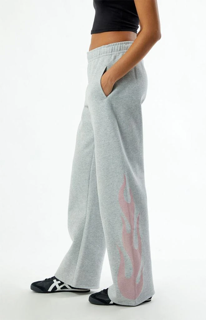 PacSun Pink Flames Baggy Sweatpants 3