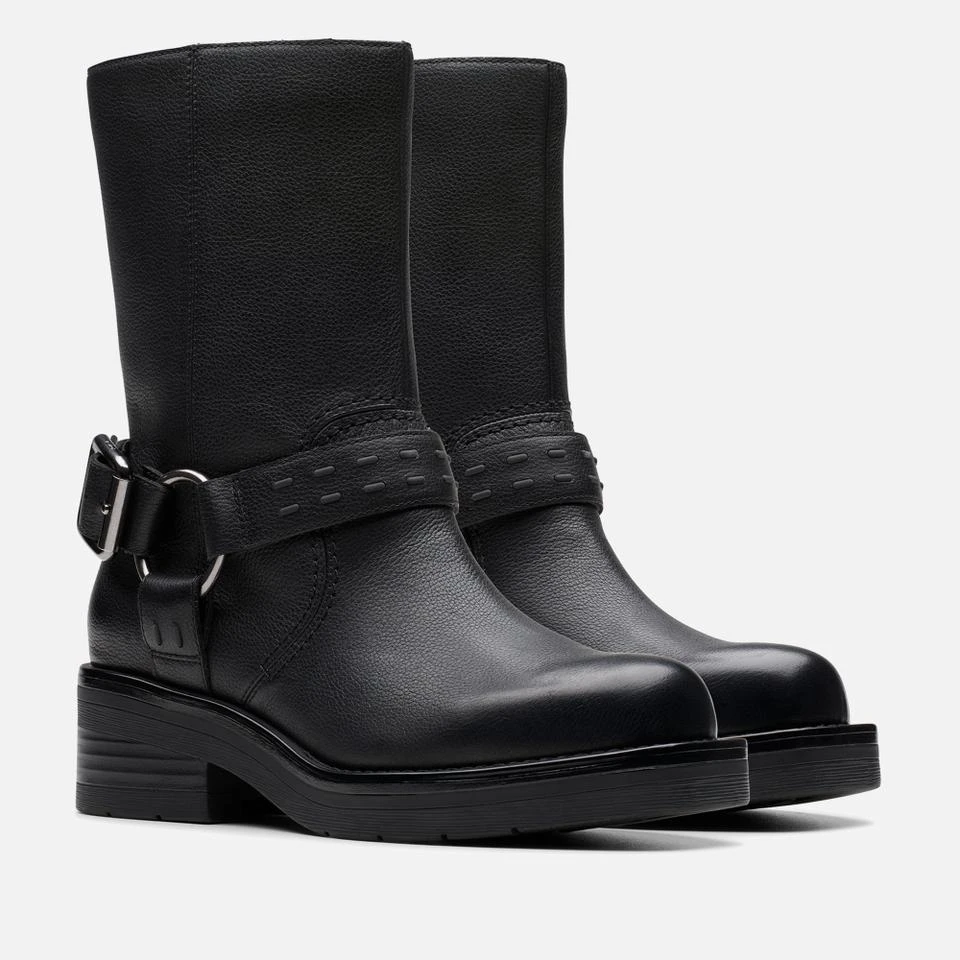 Clarks CLARKS WOMEN'S REBELLE UP LEATHER BIKER BOOTS 2