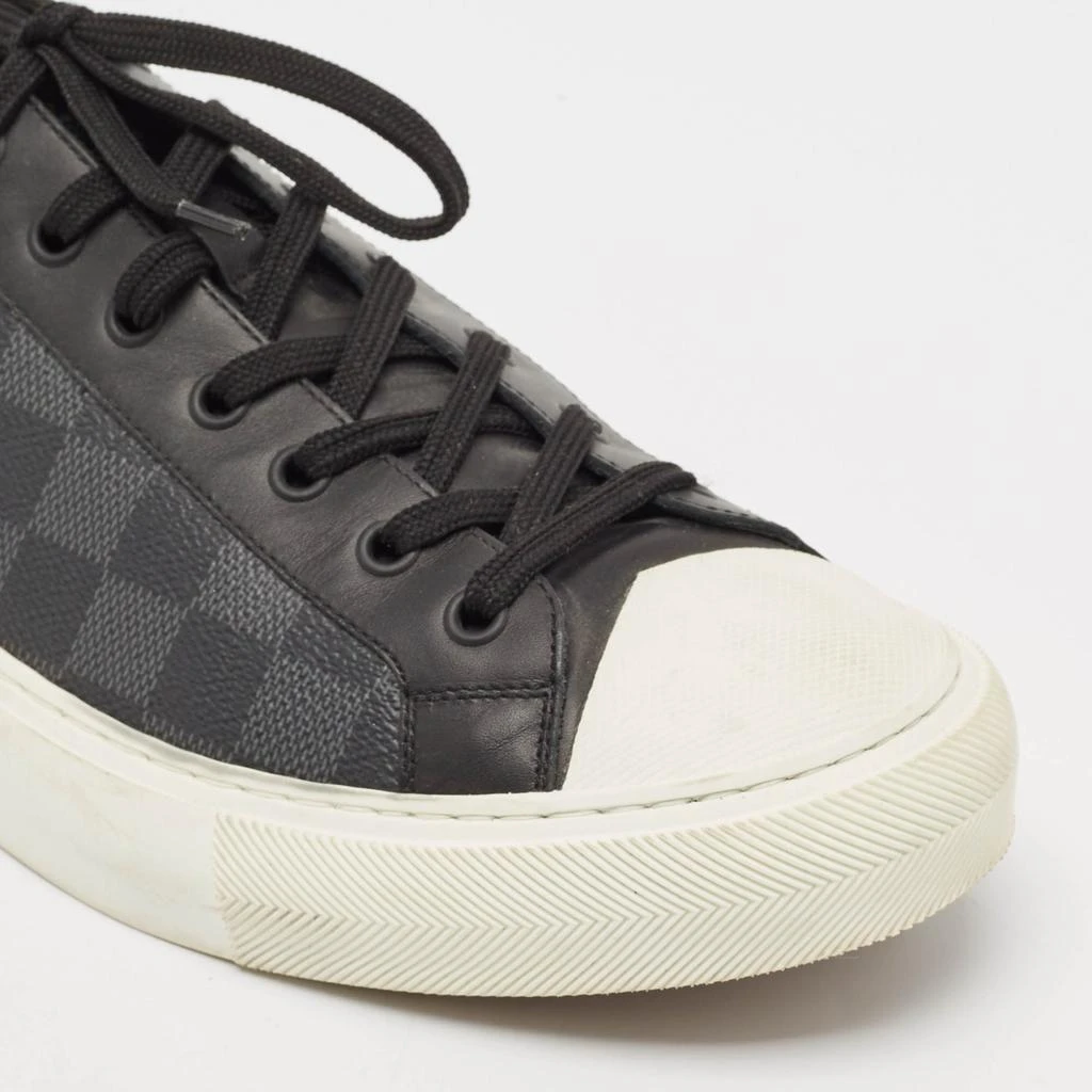 Louis Vuitton Louis Vuitton Black Damiere Canvas and Leather Low Top Sneakers Size 43.5 7