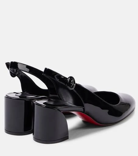 Christian Louboutin So Jane 55 patent leather slingback pumps 2