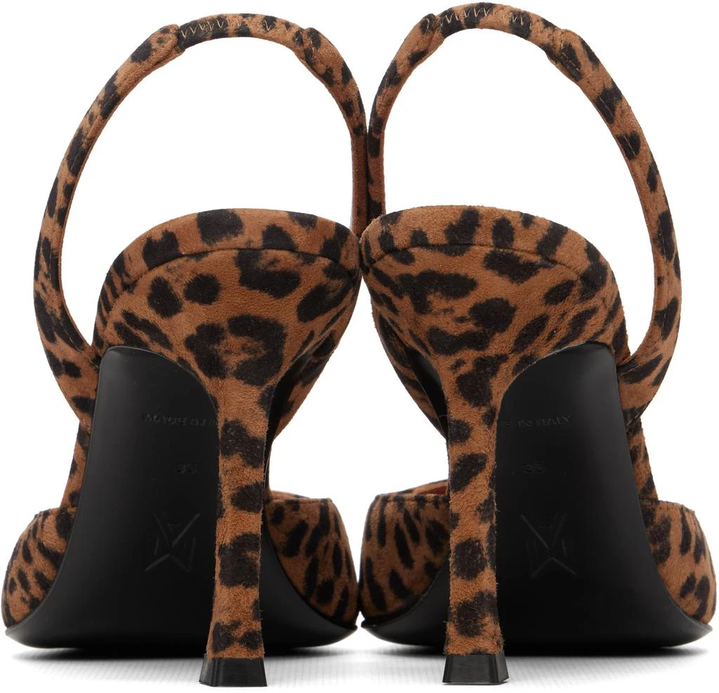 Amina Muaddi Tan 
Black Camelia 90 Sling Heels 2