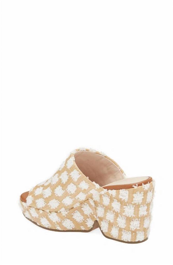Cecelia New York Frost Wedge Slide Sandal In Canvas White Floral