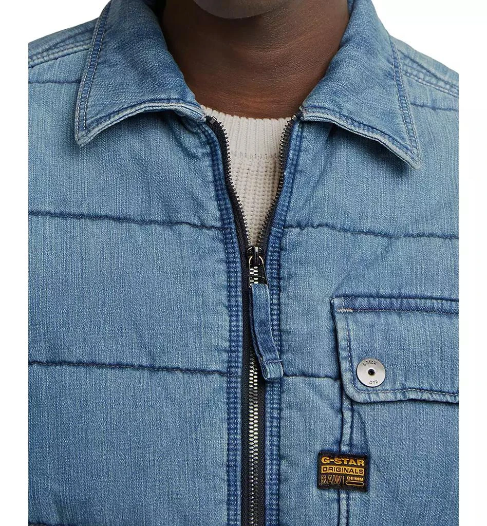 G-Star Men's Padded Zip-Front Denim Bomber Jacket 5