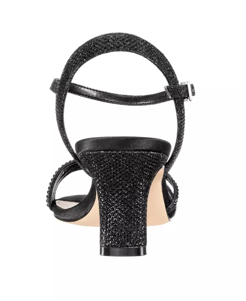 Nina Women's Nelena Rhinestone Kitten Heel Sandals 3