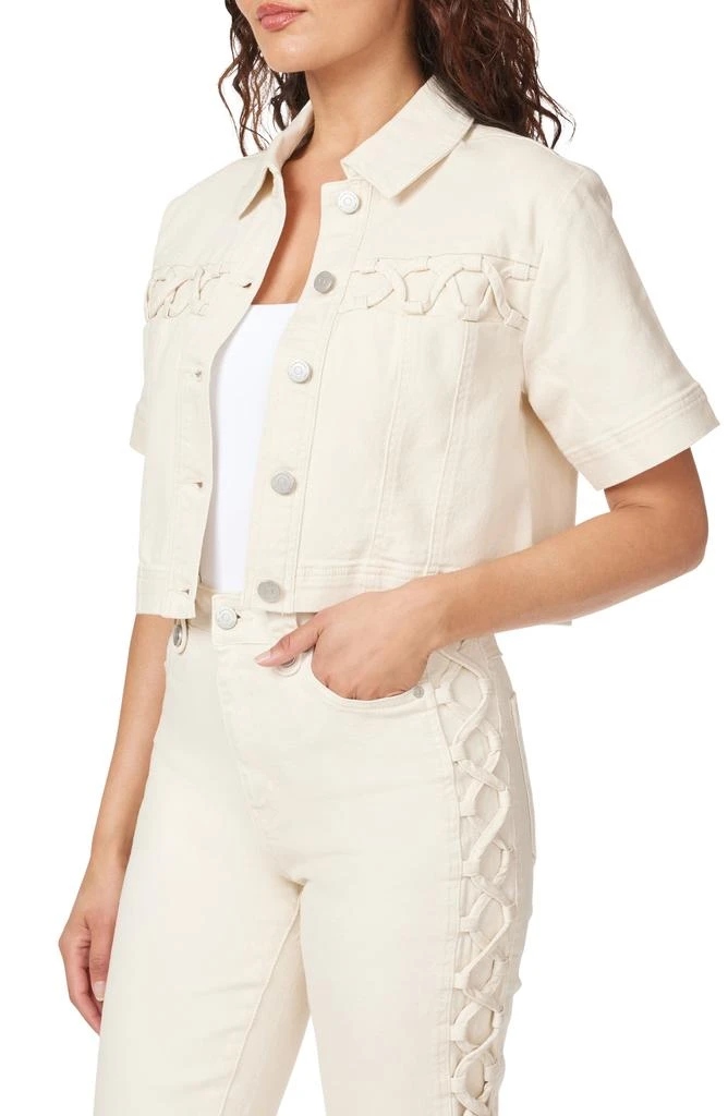 Habitual Braided Yoke Short Sleeve Shacket 3
