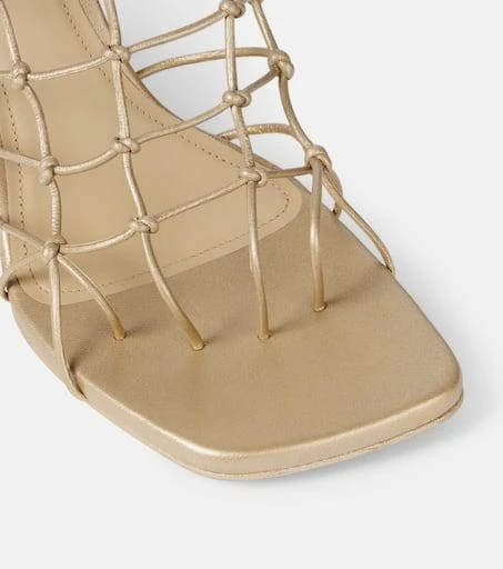Rick Owens Web Cantilever woven leather wedges 5