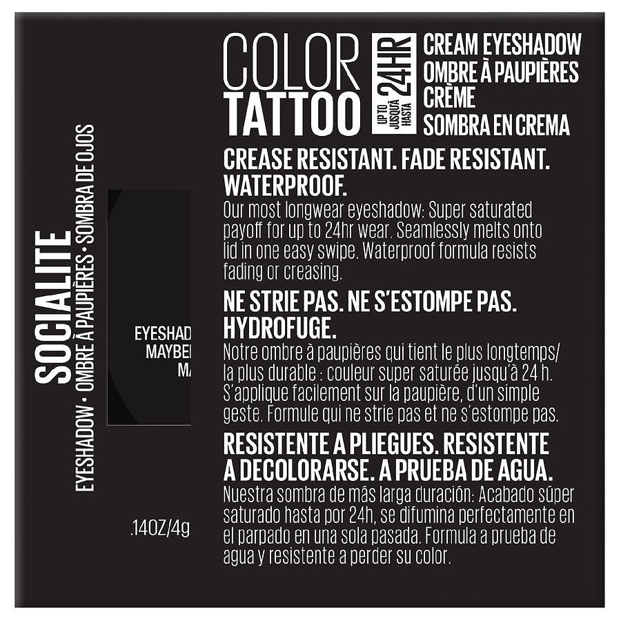 Maybelline Color Tattoo Up To 24HR Longwear Cream Eyeshadow Makeup