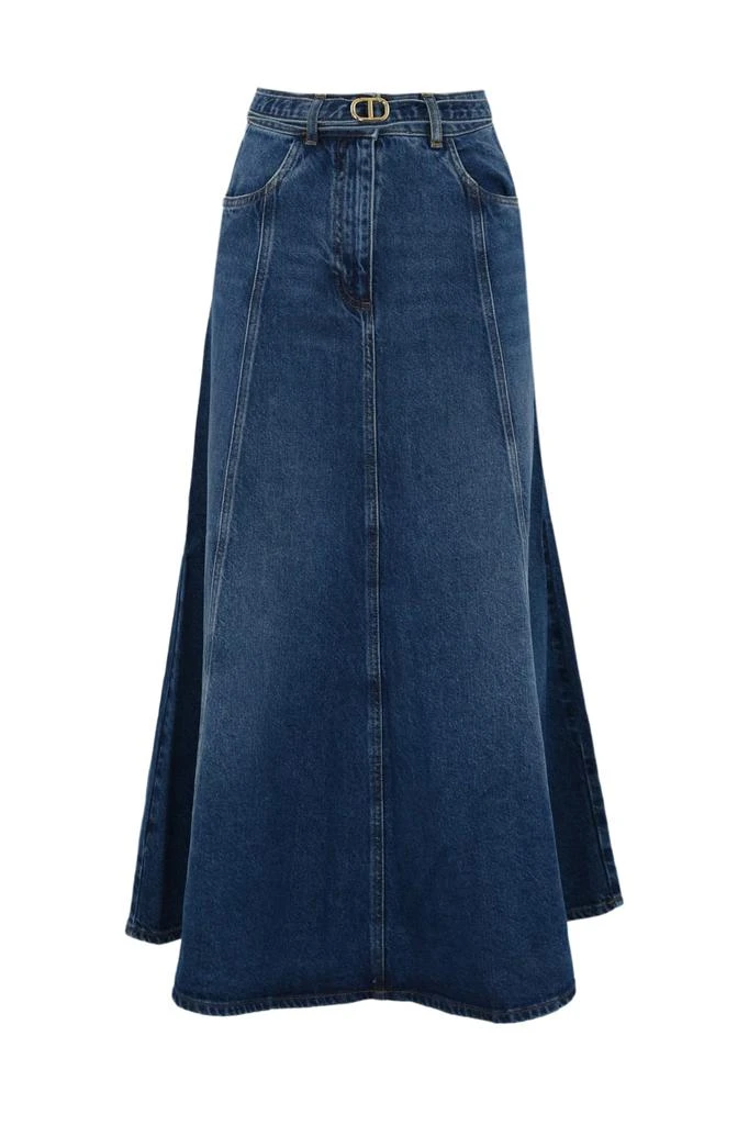 TwinSet Denim Skirt With Oval-t Belt 1