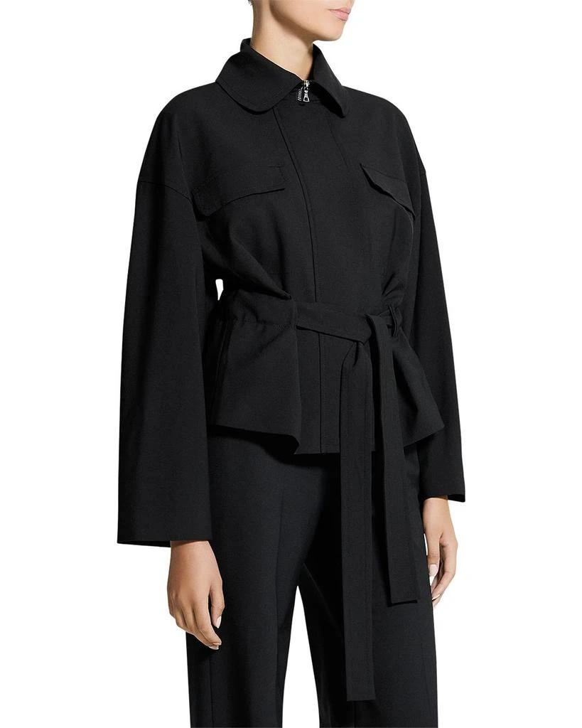 Theory Wool Blend Cinched Flight Jacket 4