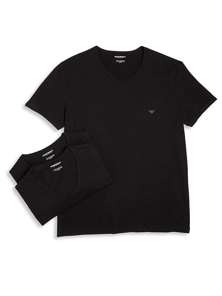Emporio Armani Pure Cotton 3-Pack V-Neck T-Shirts 1