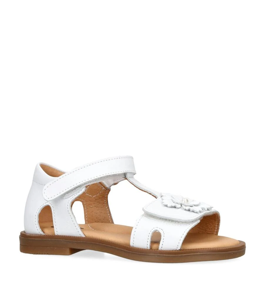 papouelli Leather Emerald Sandals 3