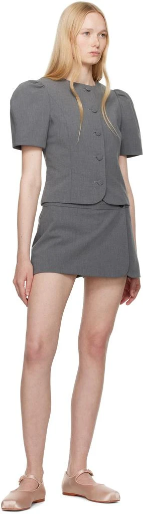 Sandy Liang Gray Bonny Blouse 4