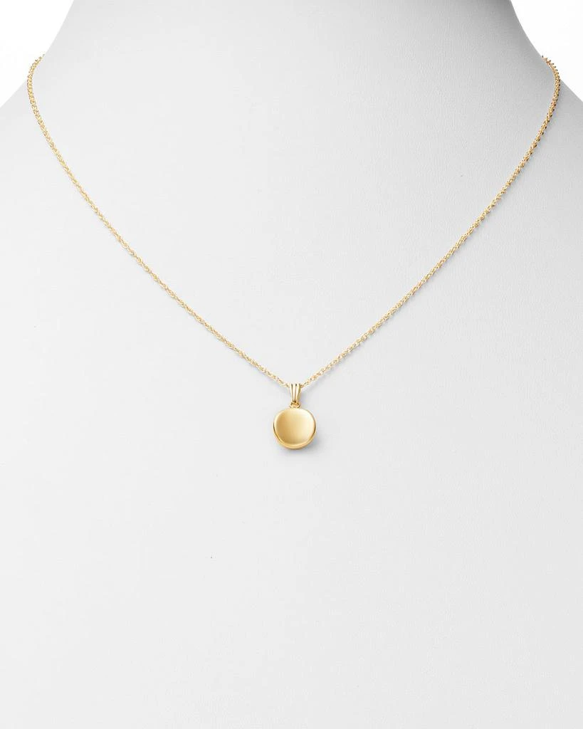 Bloomingdale's Disc Pendant Necklace in 14K Yellow Gold, 18" 2