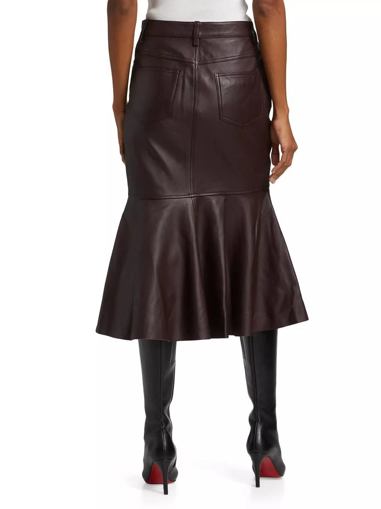 Reiss Atelier Luella Leather Flounce Skirt 5
