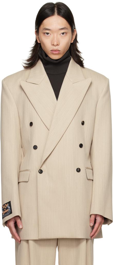 EGONLAB FITTED DOUBLE BREASTED JACKET EGONlab Blue Double-Breasted