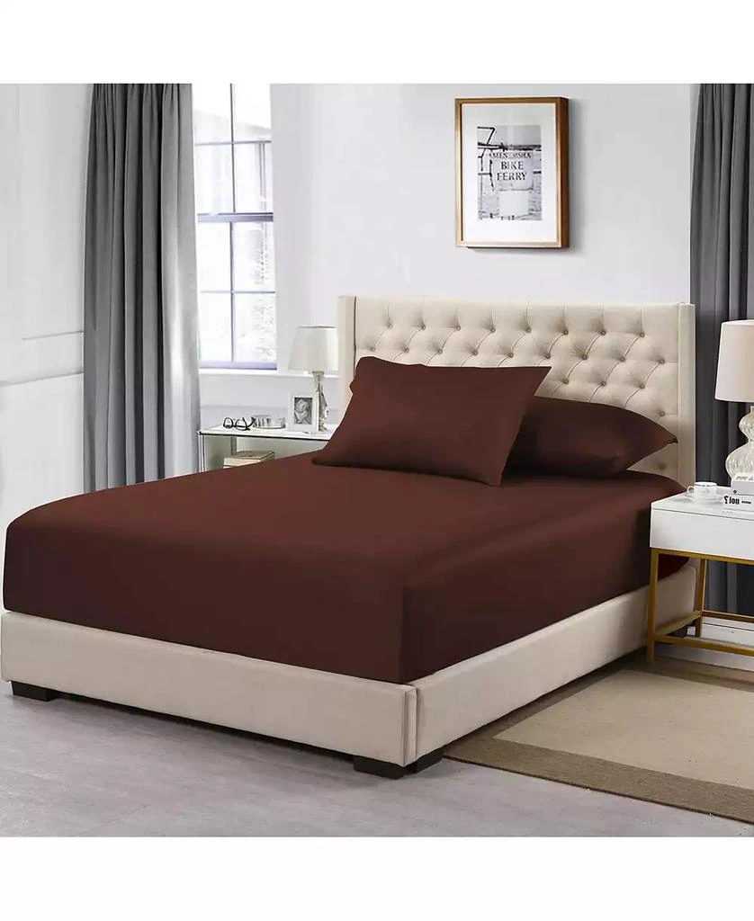 Egyptian Linens 600-Thread Count Solid Cotton Fitted Sheet