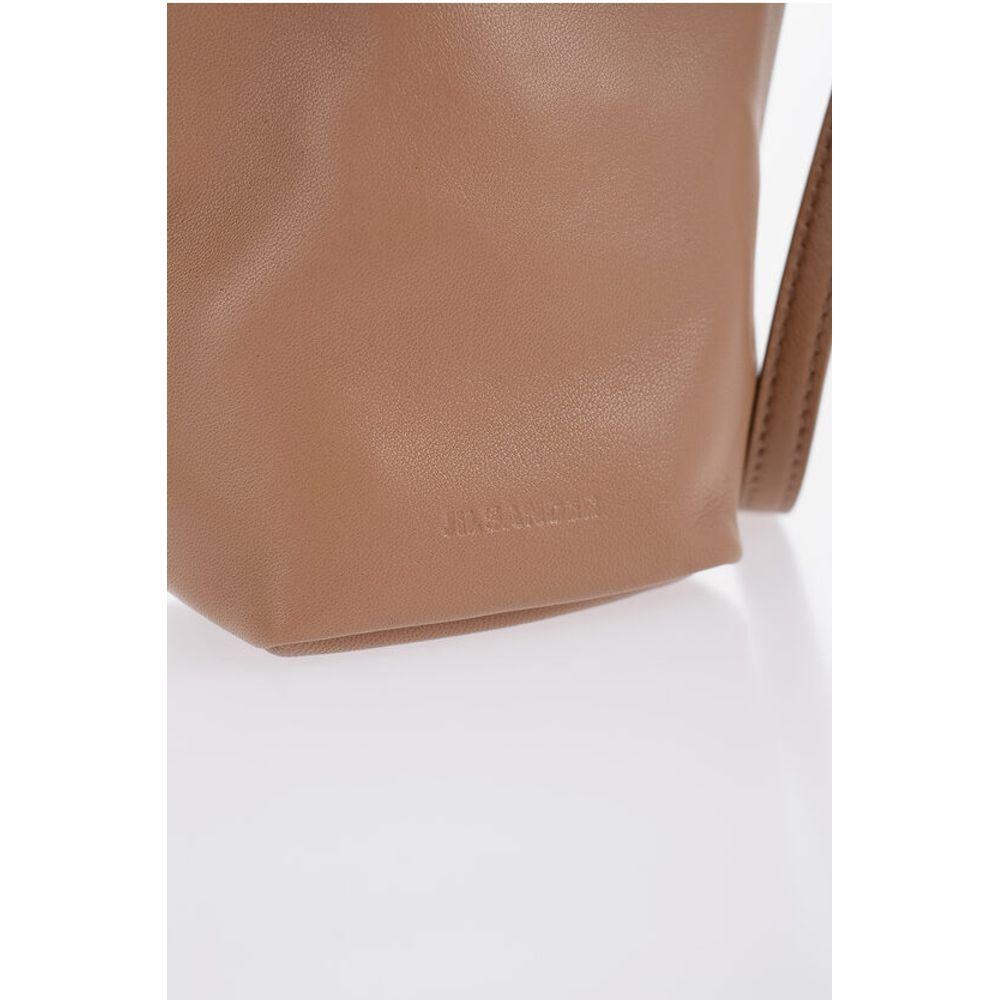 Jil Sander Leather TAKE AWAY Mini Crossbody Bag with Zipped Women's Closure