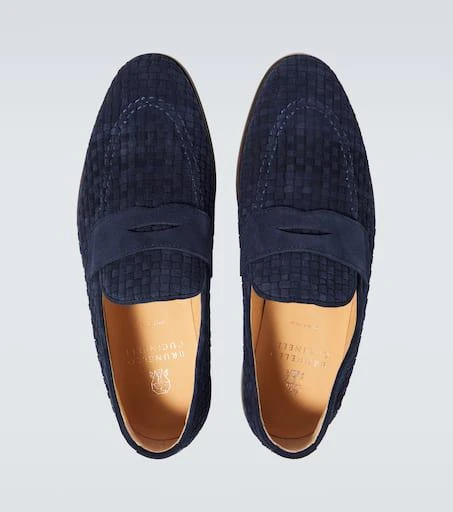 Brunello Cucinelli Woven suede penny loafers 4