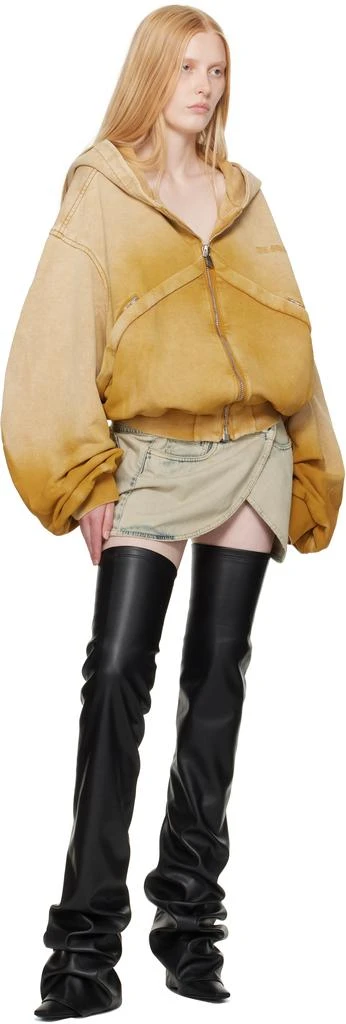 The Attico Yellow Faded Hoodie 4