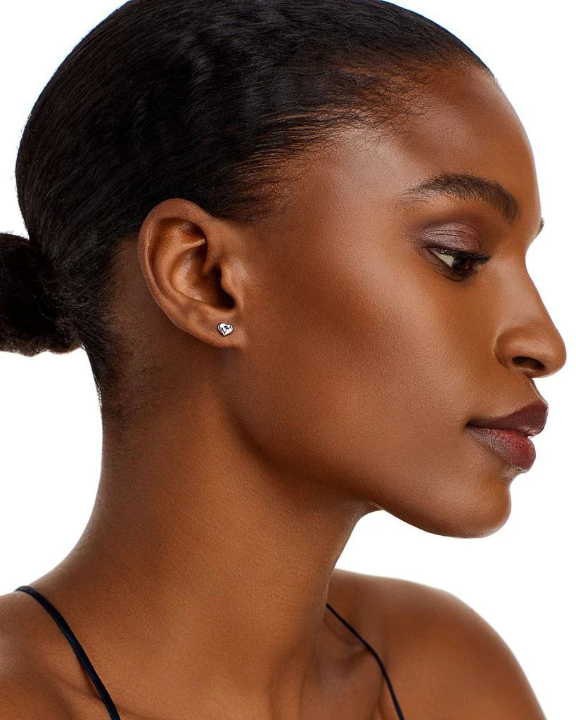 Roberto Coin 18K White Gold Small Heart Earrings 2