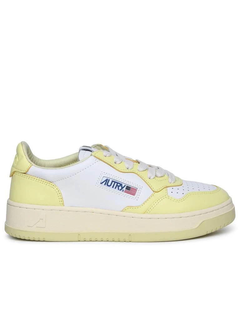 Autry medalist Yellow Leather Sneakers 1