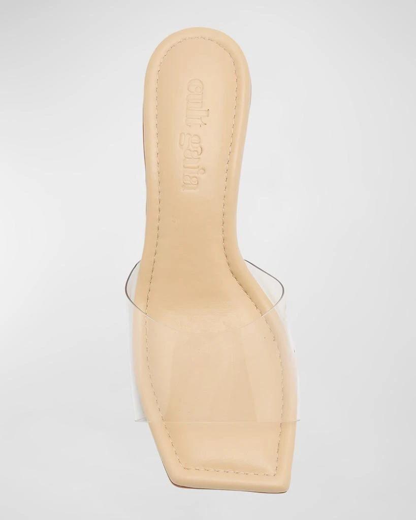 Cult Gaia Scrunch Clear Vinyl Mule Sandals 4