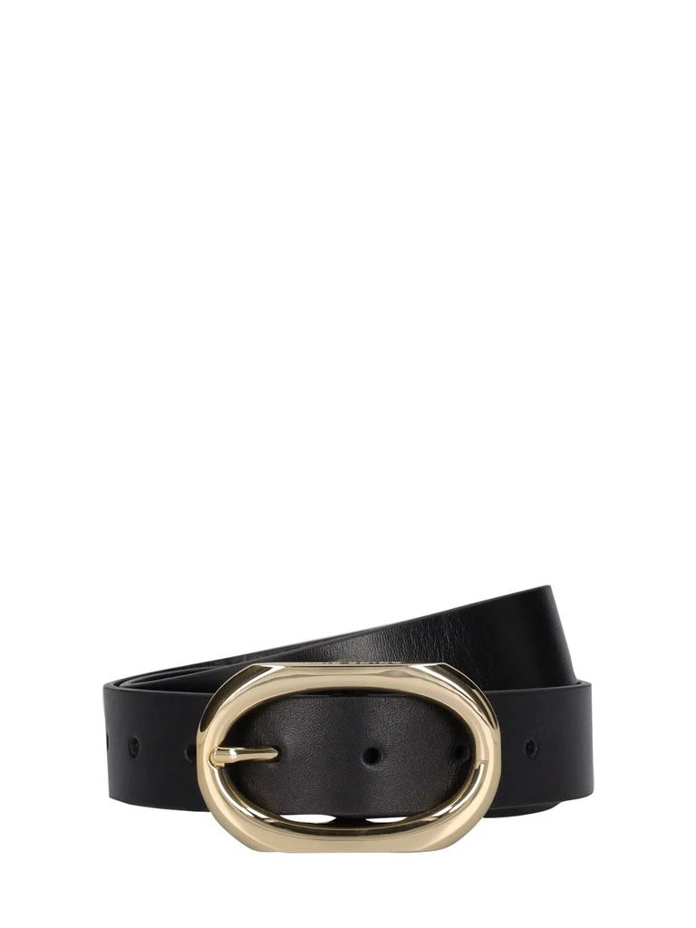 ANINE BING Signature Link Leather Belt from LUISAVIAROMA