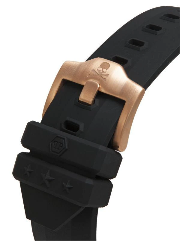 Philipp Plein The Skull Rose Goldtone Stainless Steel Case & Silicone Strap Watch/45MM 4