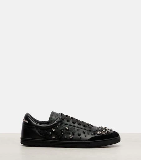 Dolce 
Gabbana Saint Tropez Light embellished leather sneakers 4
