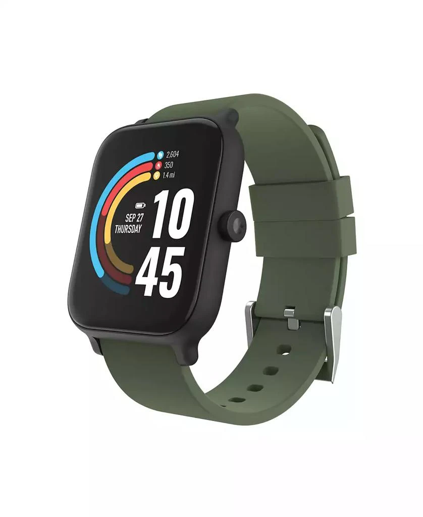 24/7 EVO Unisex Olive Silicone Strap Smartwatch 37.5mm 1