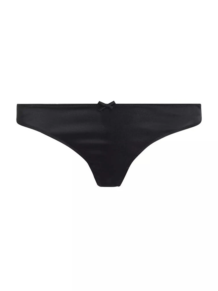 Fleur du Mal Let's Make Love Satin &amp; Mesh Cheeky Panty 1