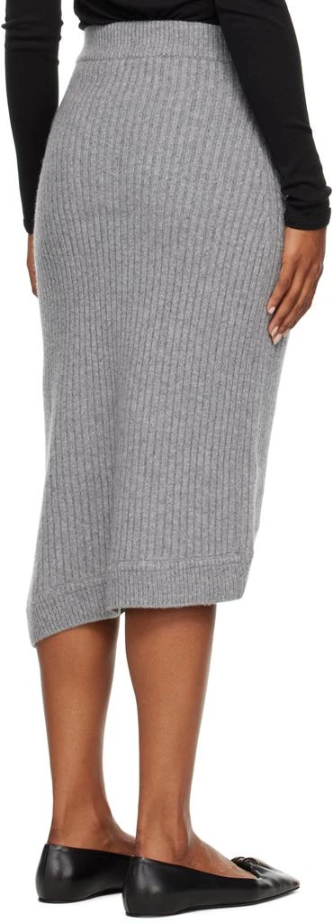LVIR Gray Unbalanced Midi Skirt 3