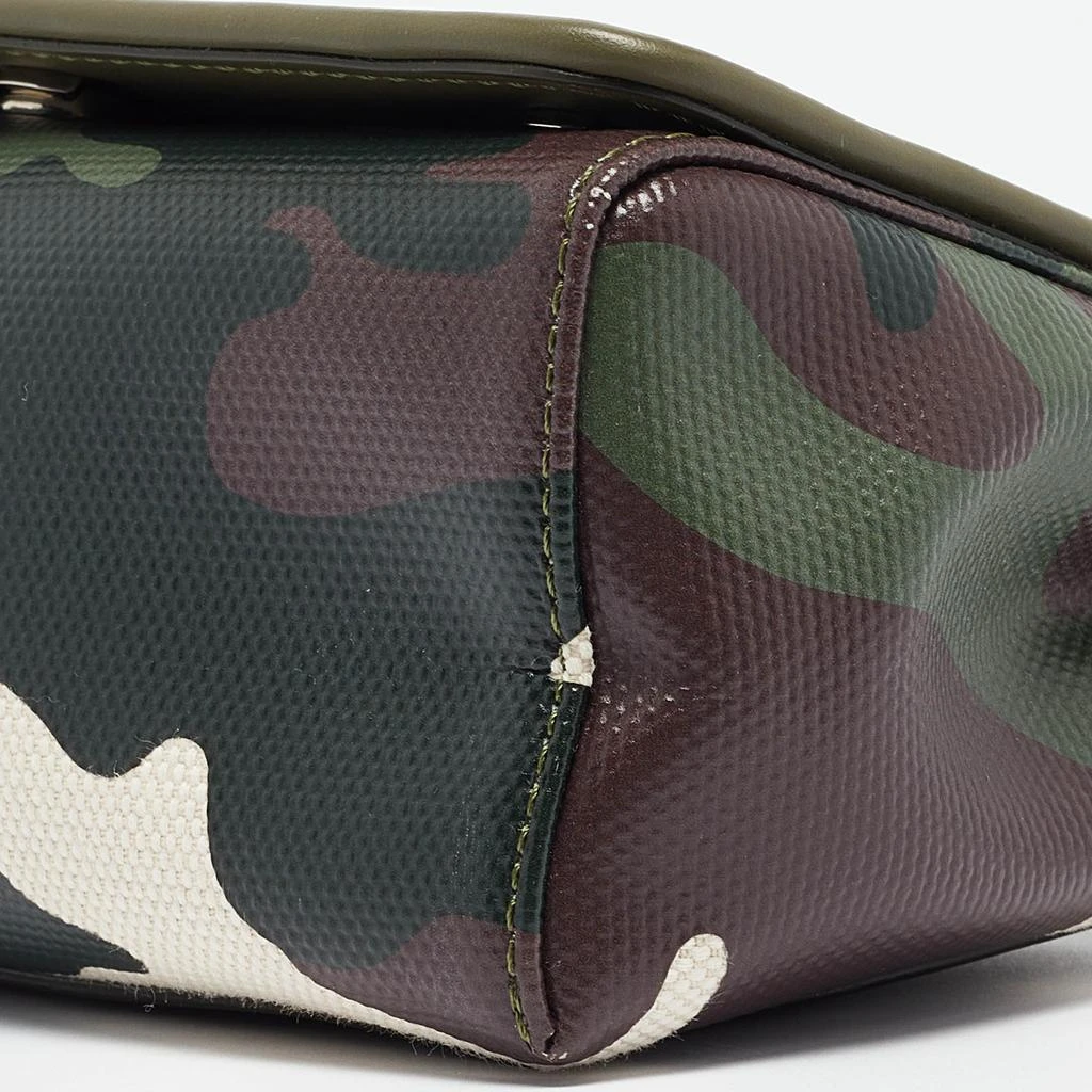 Burberry Burberry Green/Beige Camo Print Coated Canvas and Leather Hackberry Crossbody Bag 13